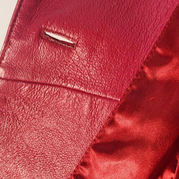 Women's Vintage Starling Germany Leather 3 Button Metro Blazer Size: 16 - Picture 8 of 16